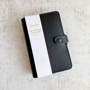 Filofax The Original Personal Leather Organizer Black